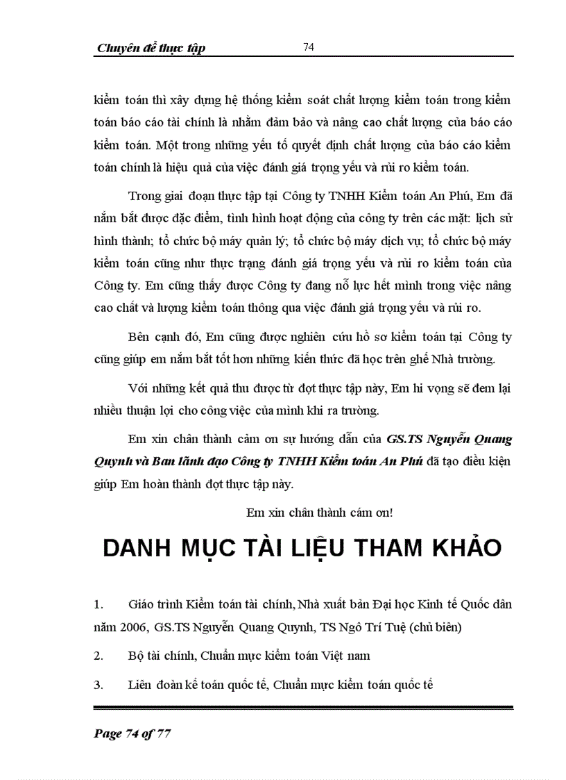 image for page Tìm hiểu thực trạng đánh giá trọng yếu và rủi ro kiểm toán do công ty TNHH kiểm toán An Phú thực hiện