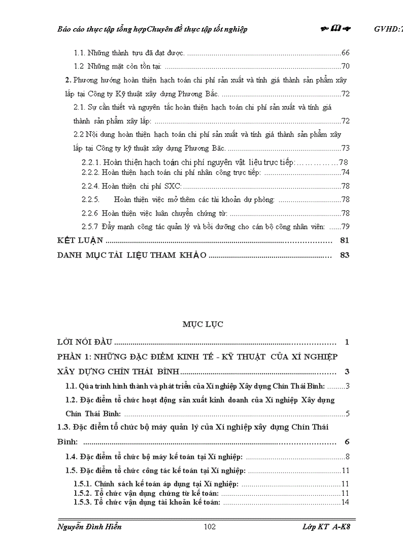 image for page Kế toán chi phí sản xuất và tính giá thành sản phẩm xây lắp tại Xí nghiệp Xây dựng Chín Thái Bính