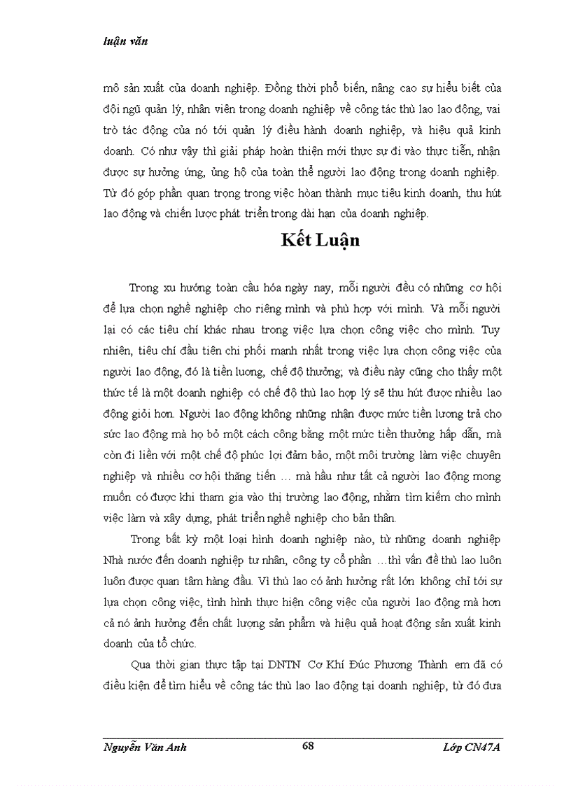 image for page Hoàn thiện công tác đánh giá thực hiện công việc và thù lao lao động của DNTN Cơ Khí Đúc Phương Thành