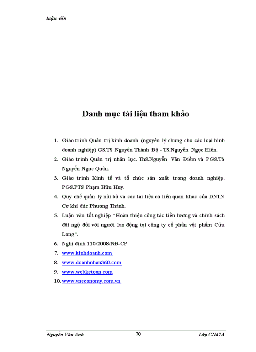 image for page Hoàn thiện công tác đánh giá thực hiện công việc và thù lao lao động của DNTN Cơ Khí Đúc Phương Thành