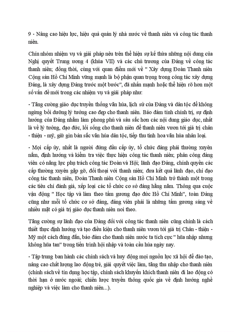image for page Những mục tiêu, quan điểm và những giải pháp về tăng cường sự lãnh đạo của Đảng đối với công tác thanh niên thời kỳ đẩy mạnh CNH, HĐH đất nước theo tinh thần nghị quyết TW