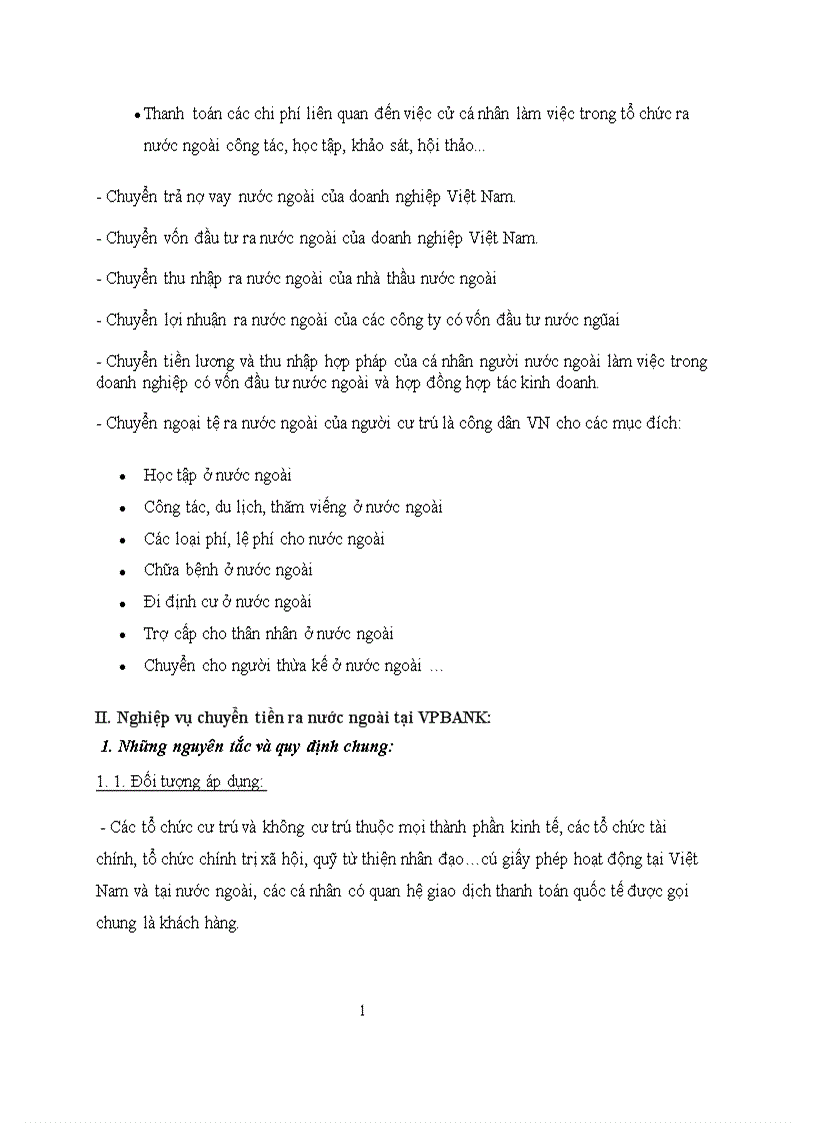 image for page Nghiệp vụ chuyển tiền ra nước ngoài tại ngân hàng VPBANK