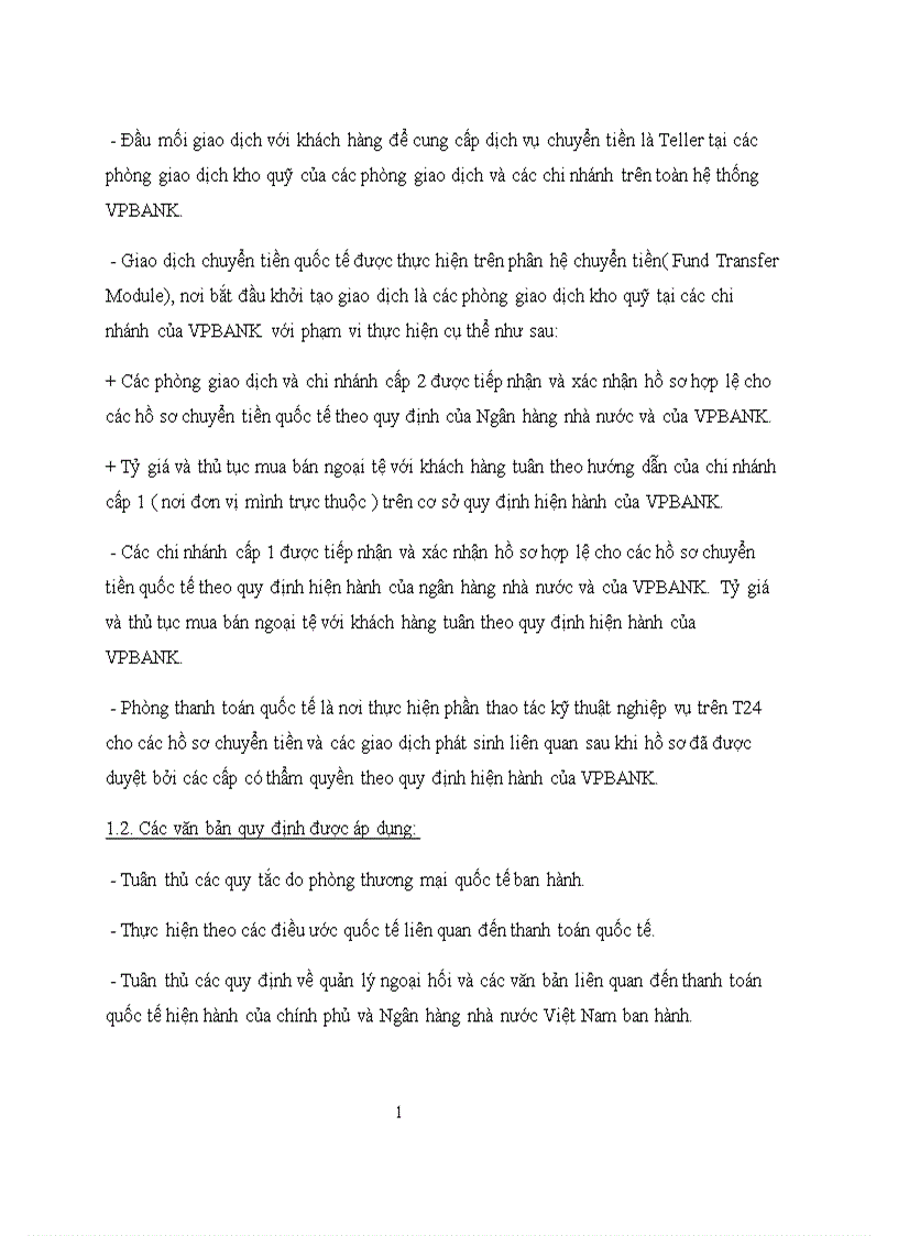 image for page Nghiệp vụ chuyển tiền ra nước ngoài tại ngân hàng VPBANK