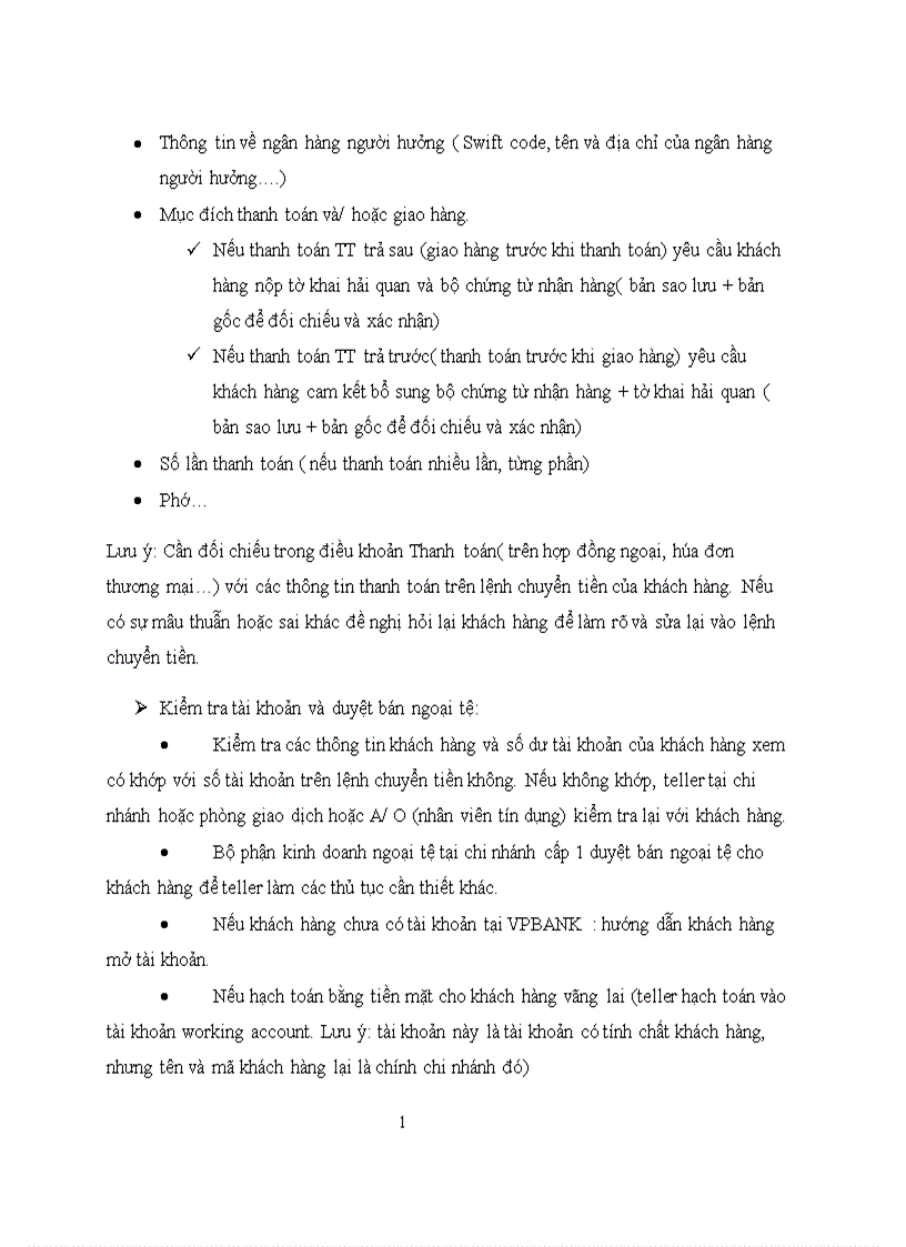 image for page Nghiệp vụ chuyển tiền ra nước ngoài tại ngân hàng VPBANK