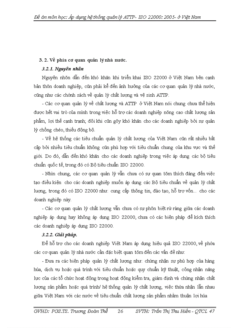 image for page Đề án môn học: Áp dụng hệ thống quản lý ATTP- ISO : ở Việt Nam