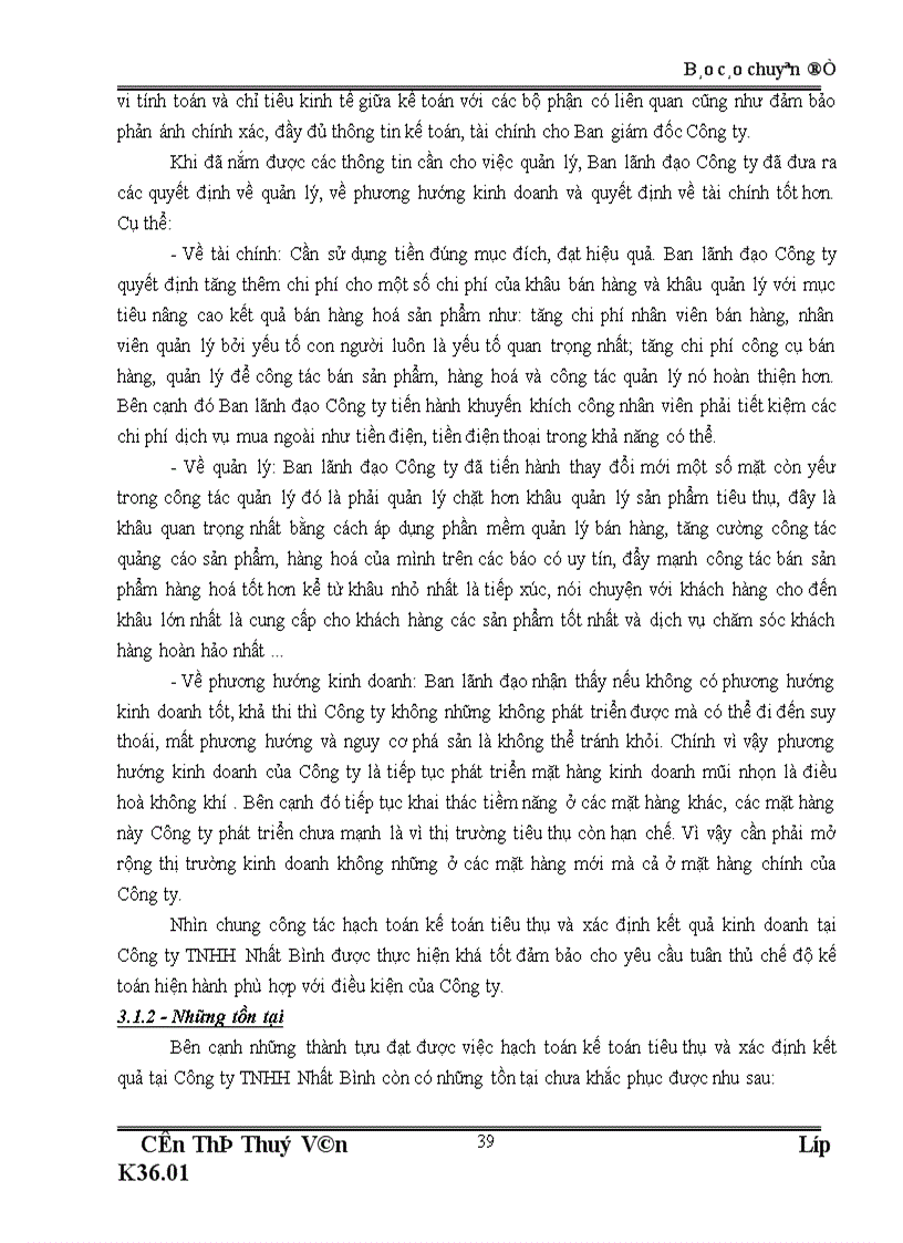 image for page Hoàn thiện kế toán tiêu thụ và xác định kết quả kinh doanh tại Công ty TNHH Nhất Bình