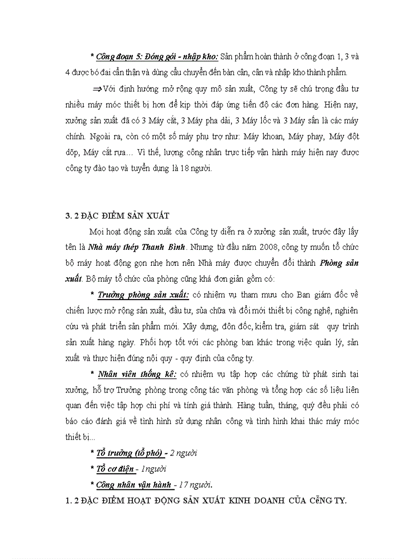 image for page Tổ chức công tác kế toán tập hợp chi phí sản xuất và tính giá thành sản phẩm ổ Công ty TNHH Thép Thanh Bình HTC