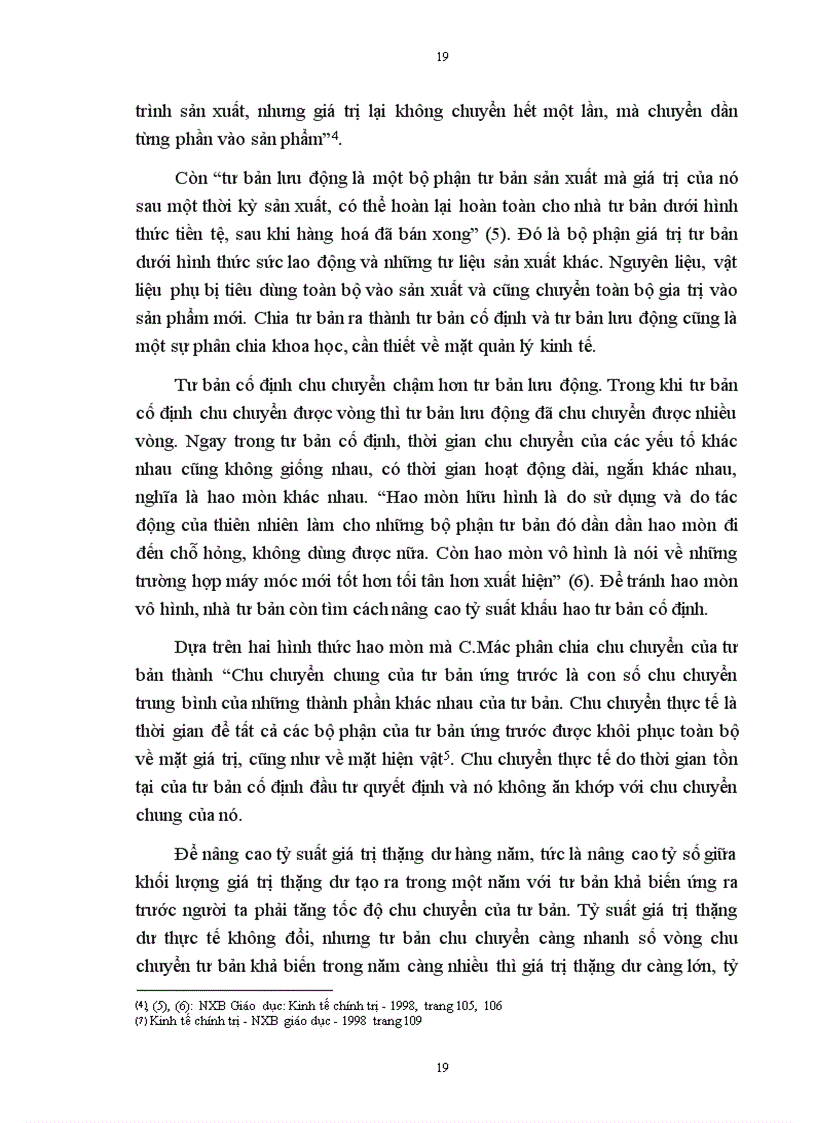 image for page Sự vận dụng lý thuyết về tuần hoàn và chu chuyển của tư bản đối với việc quản lý các doanh nghiệp của nước ta khi chuyển sang nền kinh tế thị trường định hướng XHCN