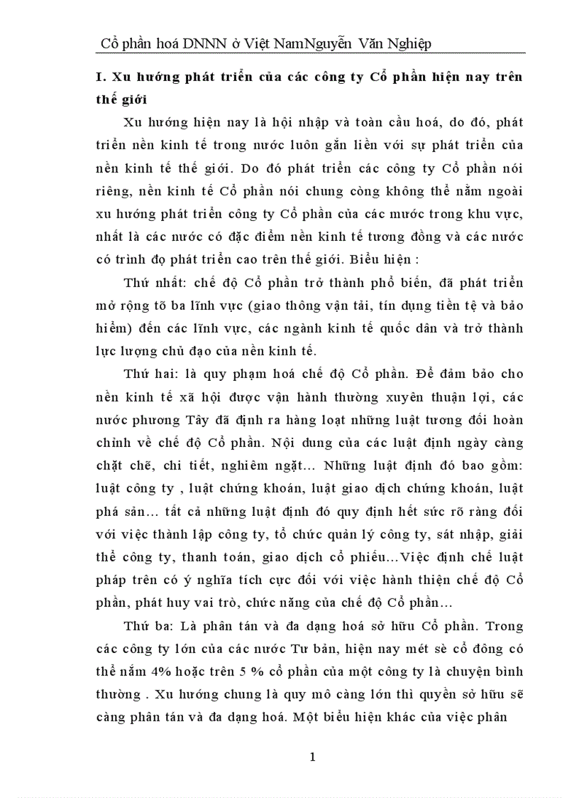 image for page Nghiên cứu và làm thử việc chuyển xí nghiệp quốc doanh tạị công ty Cổ phần