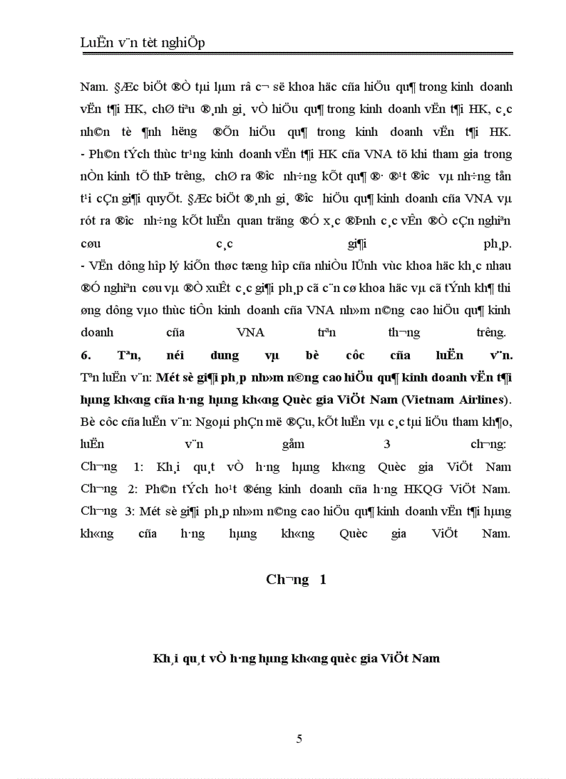 image for page Một số giải pháp nhằm nâng cao hiệu quả kinh doanh vận tải hàng không của hãng hàng không Quốc gia Việt Nam
