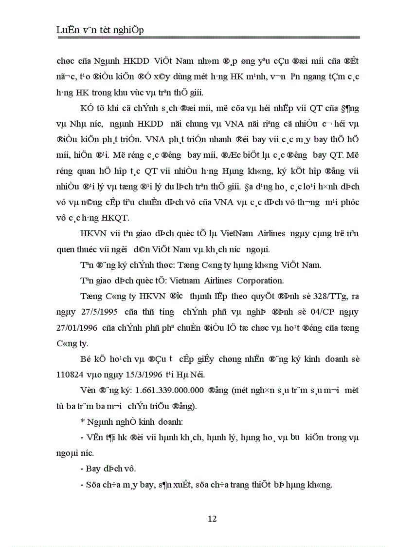 image for page Một số giải pháp nhằm nâng cao hiệu quả kinh doanh vận tải hàng không của hãng hàng không Quốc gia Việt Nam