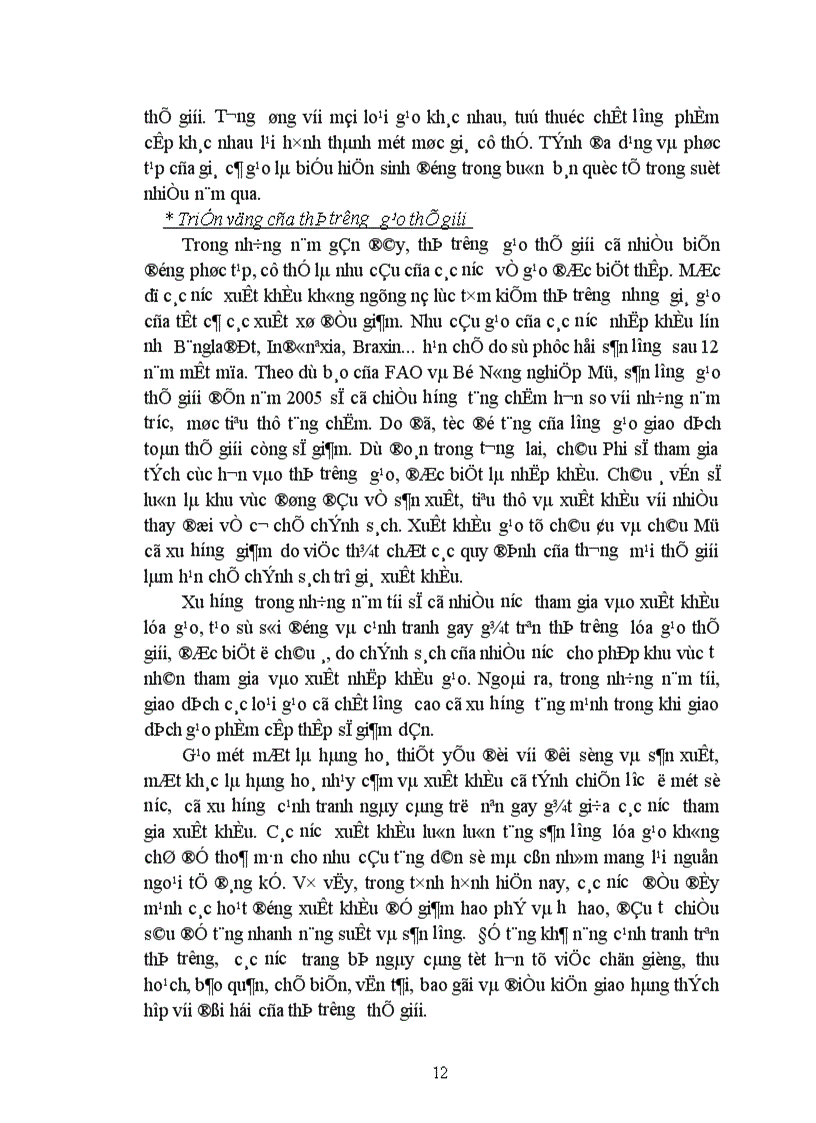 image for page Đẩy mạnh xuất khẩu gạo của Việt Namtheo quan điểm Marketing-mix ã Chương 1