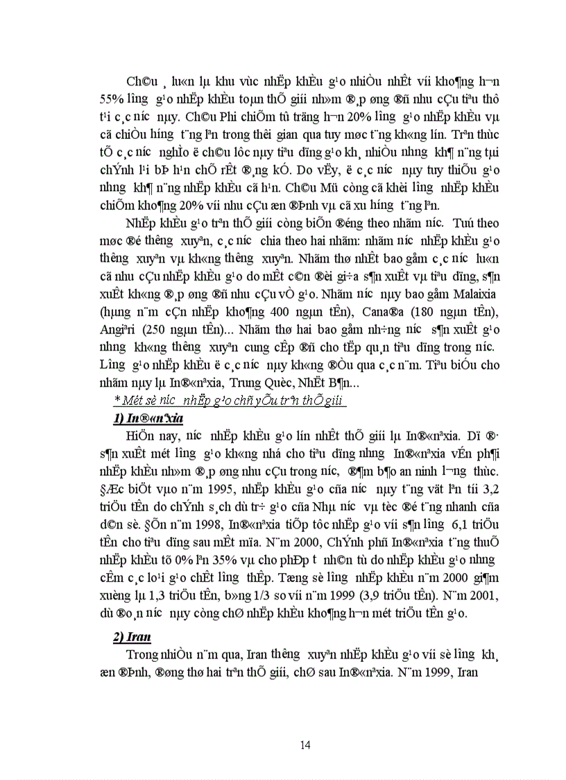 image for page Đẩy mạnh xuất khẩu gạo của Việt Namtheo quan điểm Marketing-mix ã Chương 1