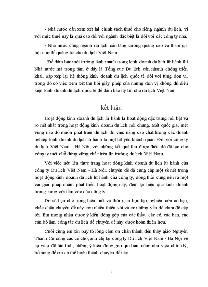 image for page Một số giải pháp và khuyến nghị nhằm phát triển hoạt động kinh doanh du lịch lữ hành của công ty du lịch Việt Nam - Hà Nội.