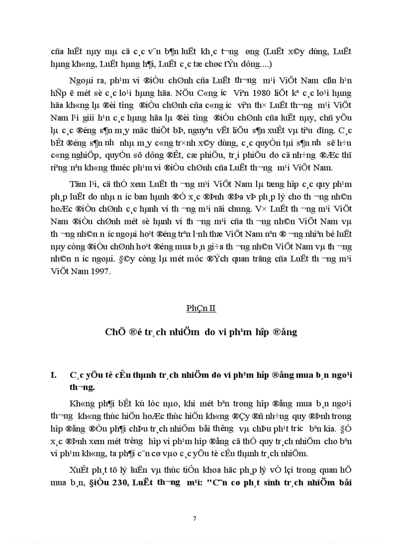 image for page Hạn chế của các quy định về chế độ trách nhiệm do vi phạm hợp đồng mua bán theo Luật thương mại Việt Nam. Kiến nghị và giải pháp