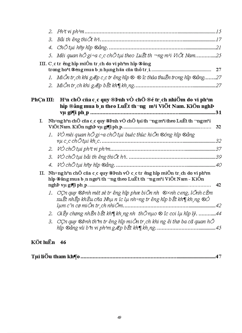 image for page Hạn chế của các quy định về chế độ trách nhiệm do vi phạm hợp đồng mua bán theo Luật thương mại Việt Nam. Kiến nghị và giải pháp