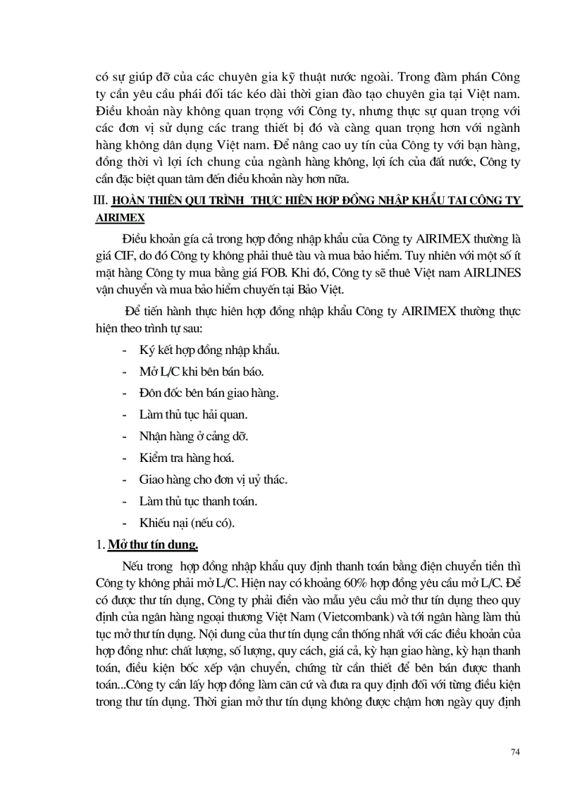 image for page Hoàn thiện quy trình đàm phán-ký kết-thực hiện hợp đồng nhập khẩu trang thiết bị vật tư tại Công ty AIRIMEX
