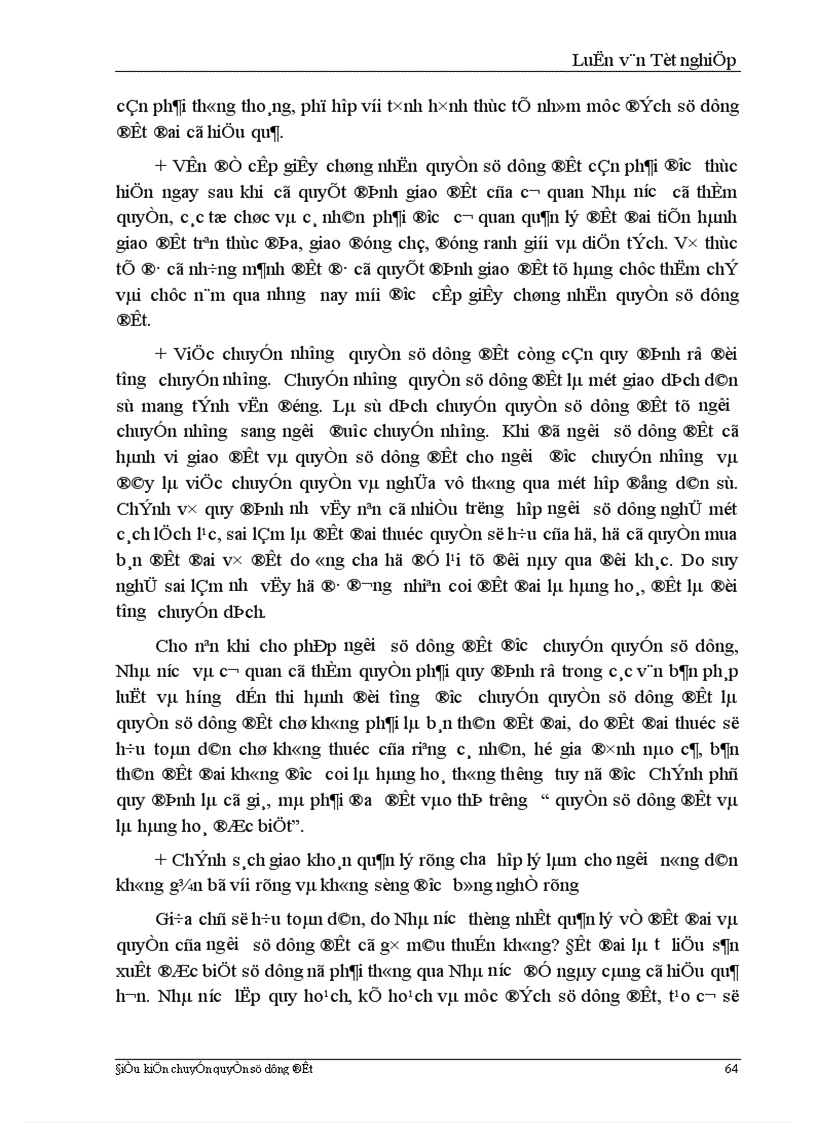 image for page Một số kiến nghị và đề xuất giải pháp hoàn thiện pháp luật về điều kiện chuyển quyền sử dụng đất