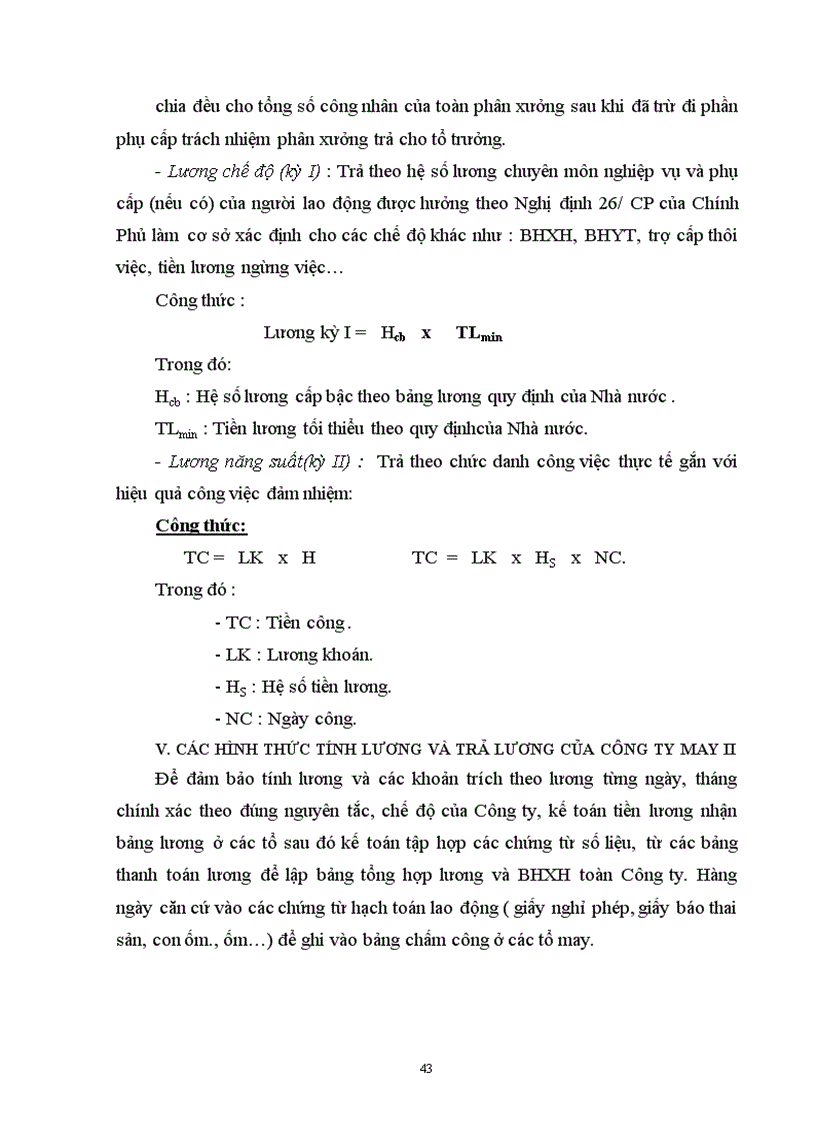 image for page Một số ý kiến nhằm hoàn thiện kế toán tiền lương các khoản trích theo lương tại Công ty May II