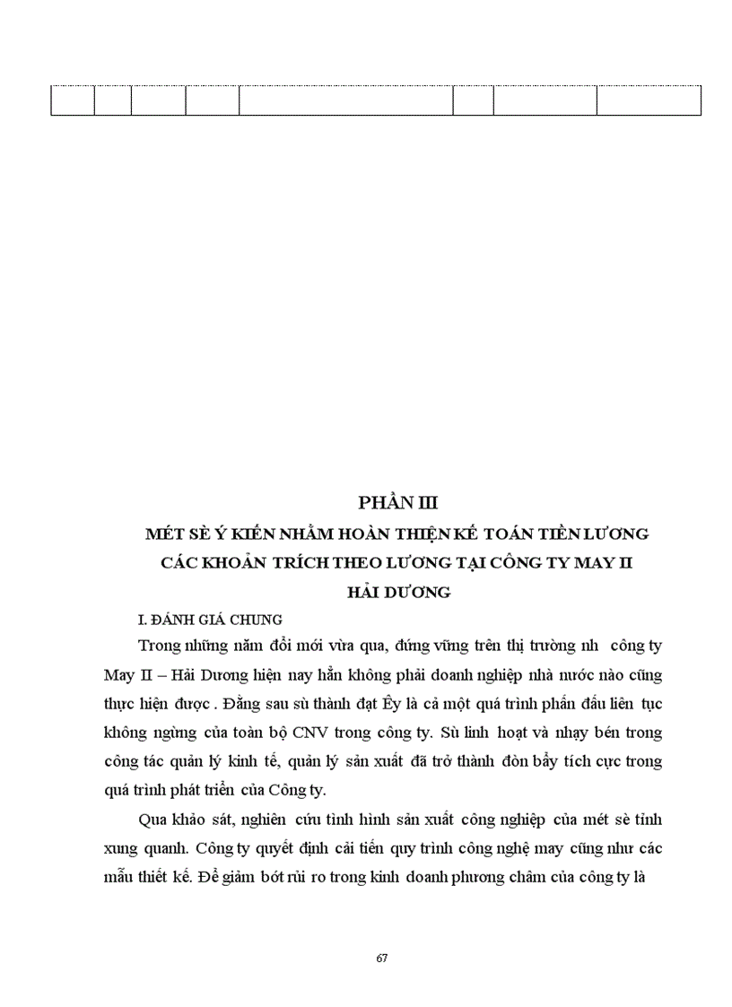 image for page Một số ý kiến nhằm hoàn thiện kế toán tiền lương các khoản trích theo lương tại Công ty May II