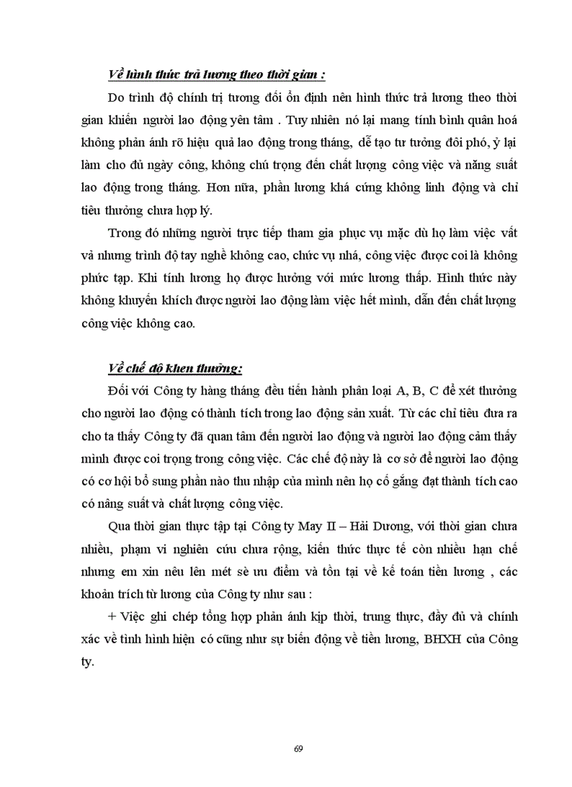 image for page Một số ý kiến nhằm hoàn thiện kế toán tiền lương các khoản trích theo lương tại Công ty May II