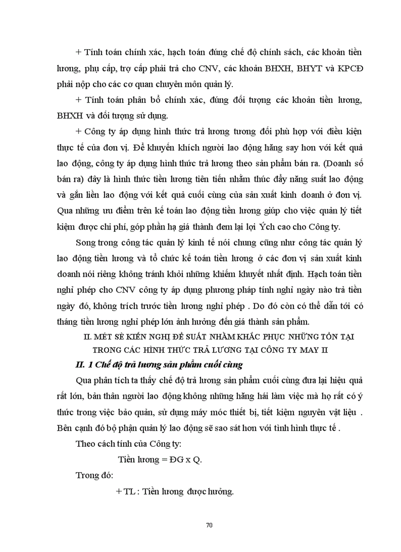 image for page Một số ý kiến nhằm hoàn thiện kế toán tiền lương các khoản trích theo lương tại Công ty May II