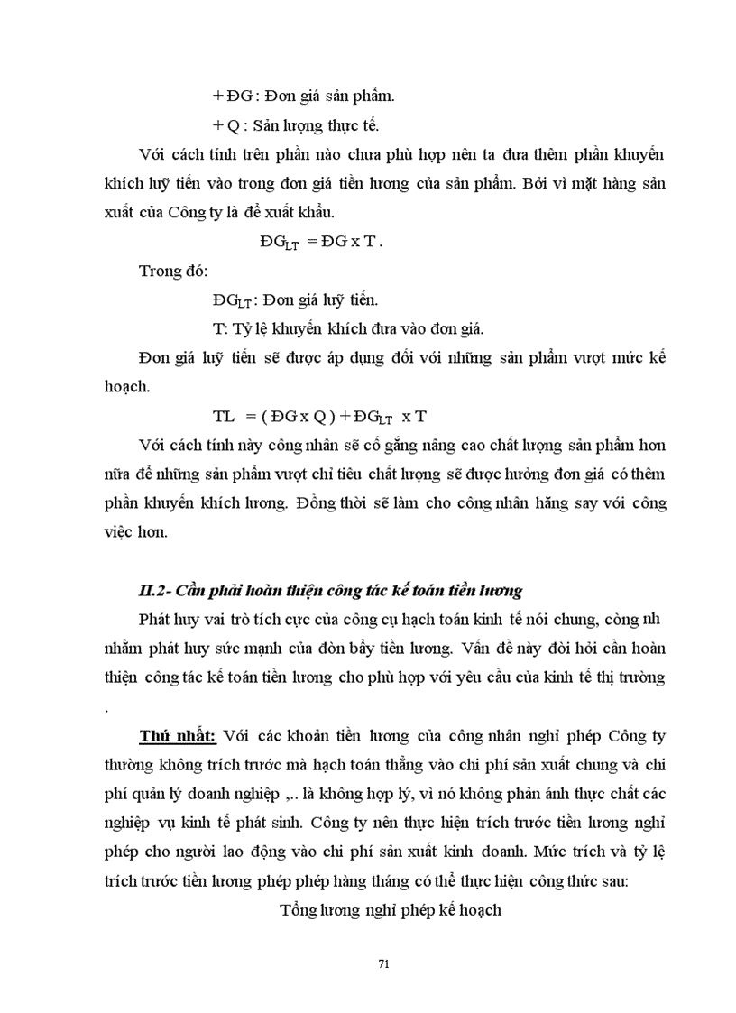 image for page Một số ý kiến nhằm hoàn thiện kế toán tiền lương các khoản trích theo lương tại Công ty May II