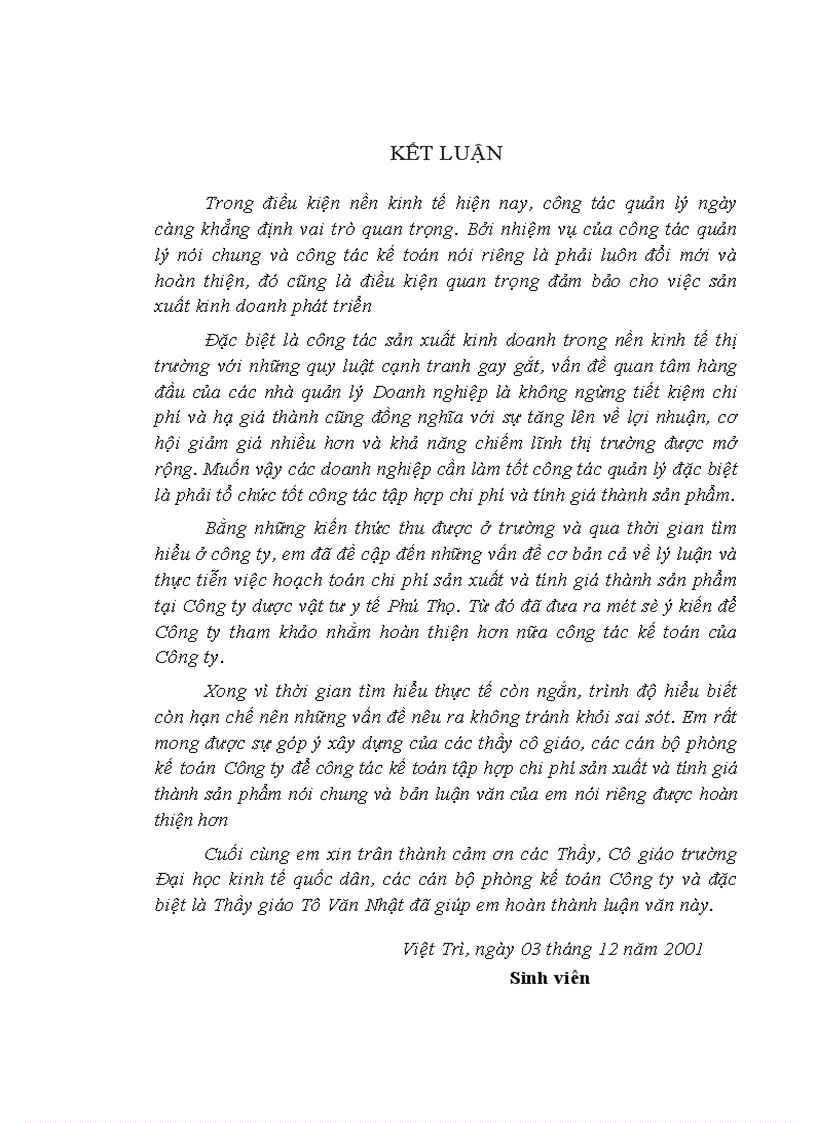 image for page Công tác hoạch toán chi phí sản xuất và tính giá thành sản phẩm tại Công ty dược vật tư y tế Phú Thọ