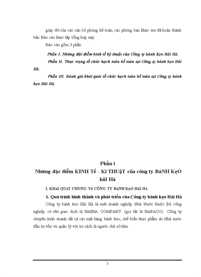 image for page Thực trạng tổ chức hạch toán kế toán tại Công ty bánh kẹo Hải Hà.