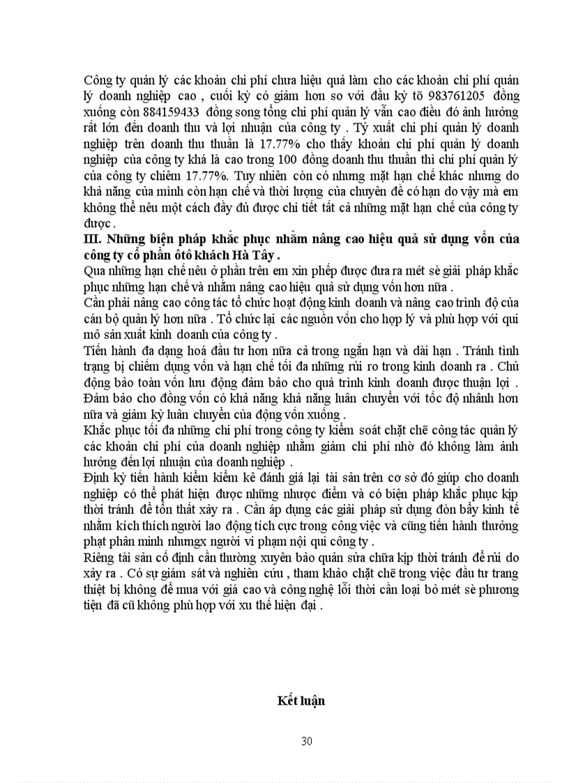 image for page Một số giải pháp nhằm nâng cao hiệu quả sử dụng vốn cho công ty cổ phần ôtô khách Hà Tây.