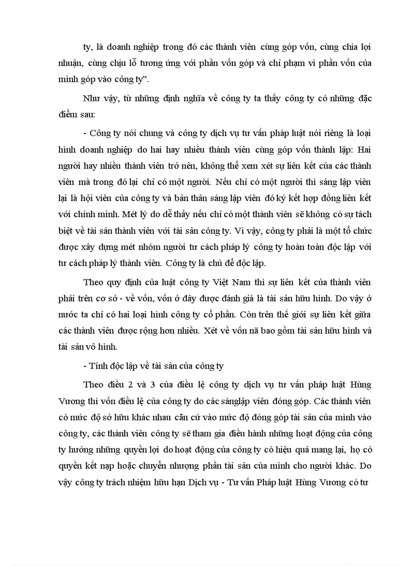 image for page Một số nét về tổ chức và hoạt động của công ty dịch vụ tư ván pháp luật Hùng Vương.