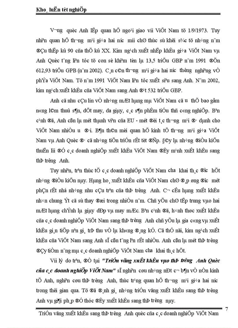 image for page Triển vọng xuất khẩu sang thị trường Anh Quốc