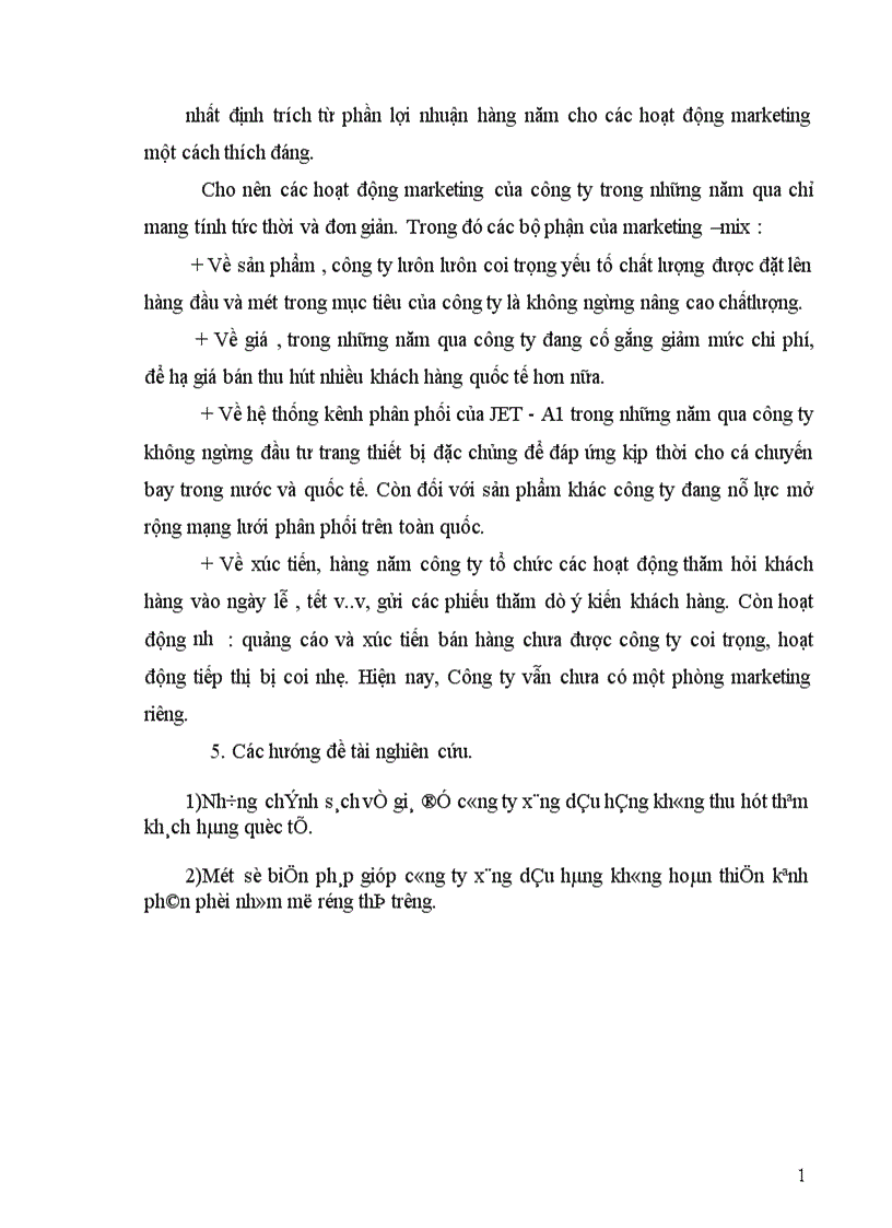 image for page Hoạt động kinh doanh trong năm 2000-2001 và hoạt động marketing của công ty.