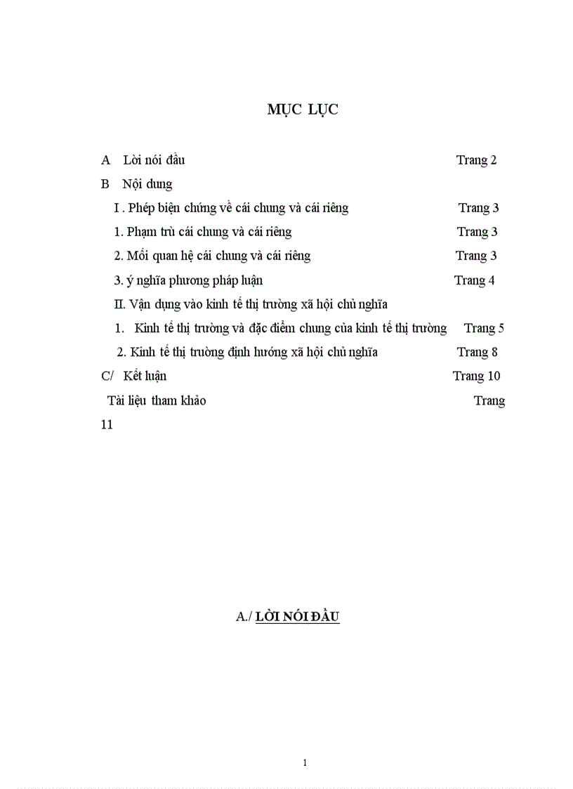 image for page Mối quan hệ biện chứng giữa cái chung và cái riêng để vận dụng vào thực tiễn xây dựng nền kinh tế thị trường định hướng xã hội chủ nghĩa ở nước ta.