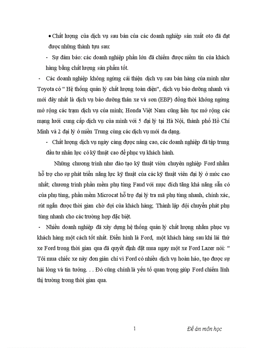 image for page Nâng cao chất lượng dịch vụ sau bán hàng của các doanh nghiệp sản xuất ô tô Việt Nam