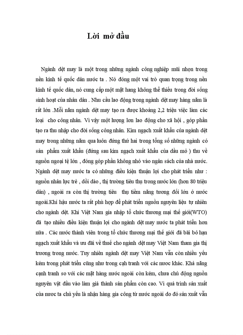 image for page Thực trạng ngành của may mặc Việt Nam