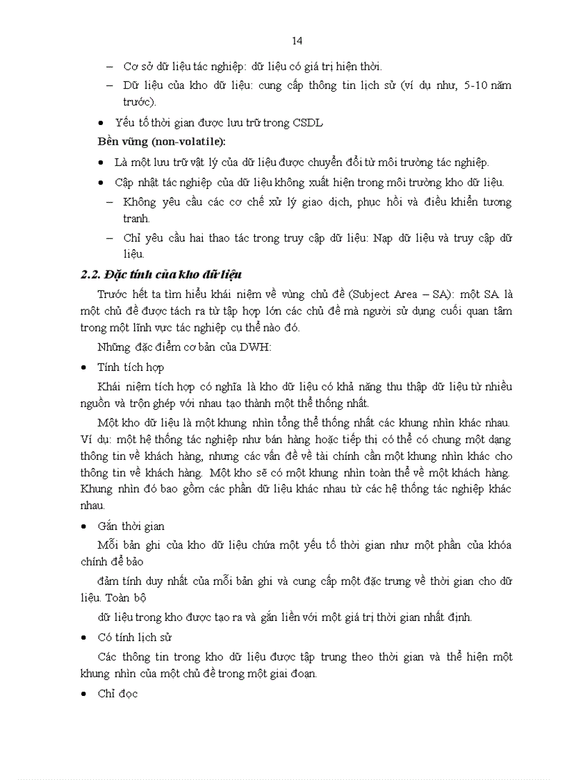 image for page Phân tích, thiết kế và triến khai DWH khách hàng sử dụng dịch vụ viễn thông.