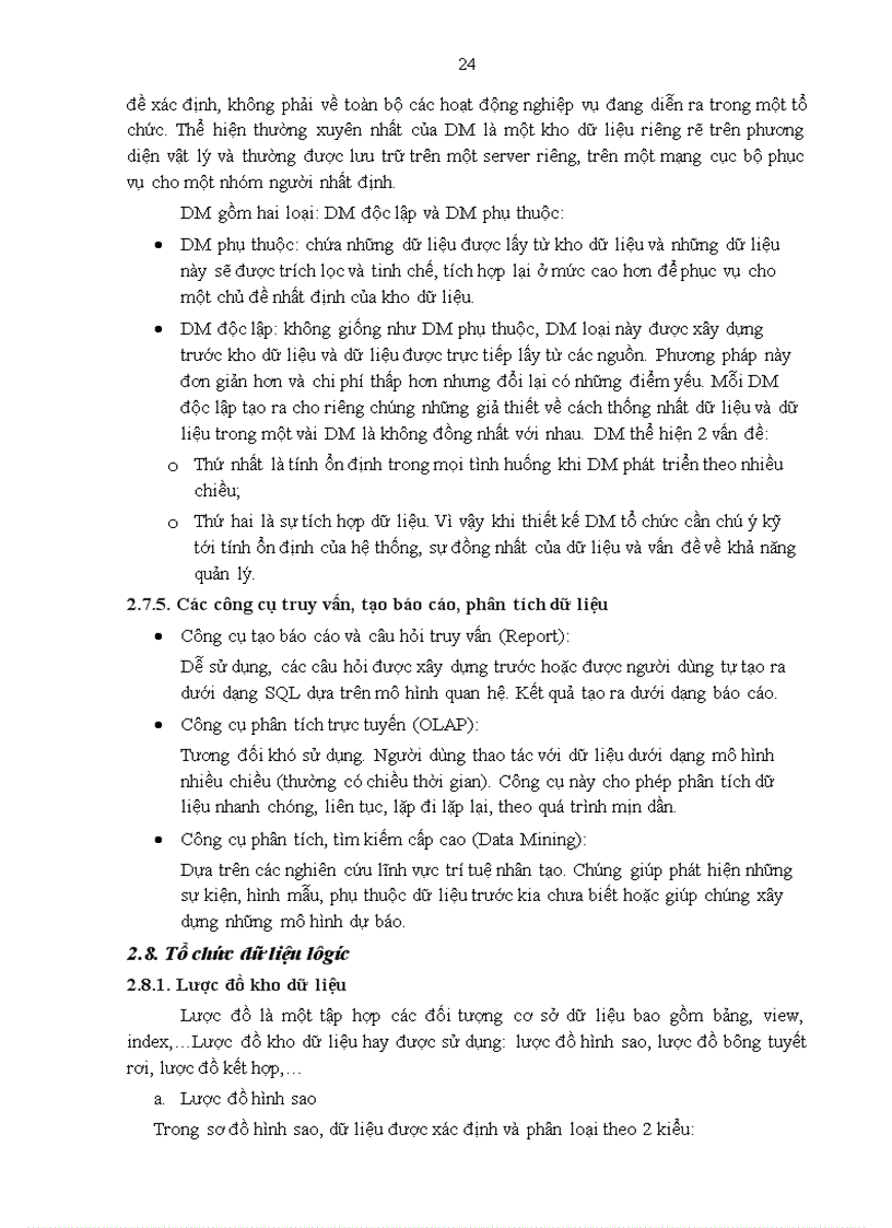 image for page Phân tích, thiết kế và triến khai DWH khách hàng sử dụng dịch vụ viễn thông.