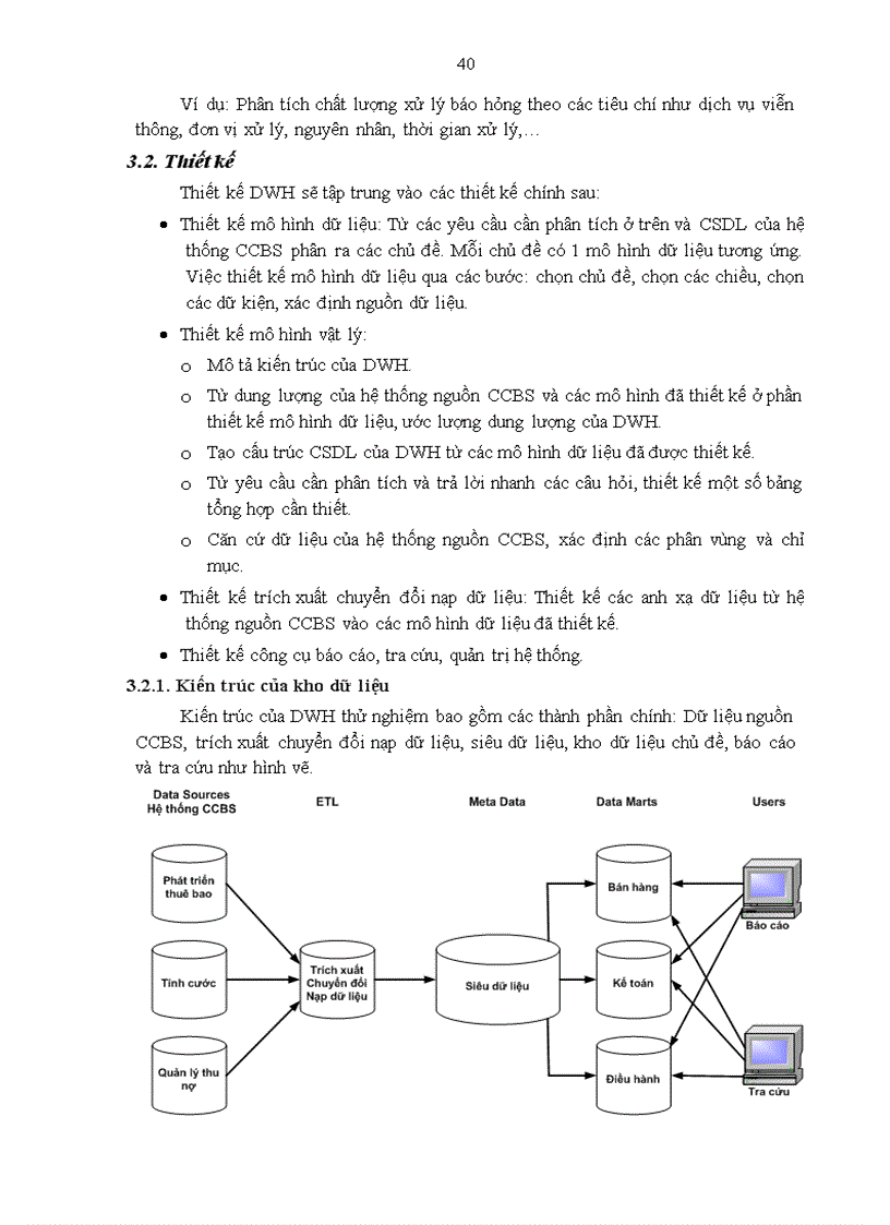 image for page Phân tích, thiết kế và triến khai DWH khách hàng sử dụng dịch vụ viễn thông.
