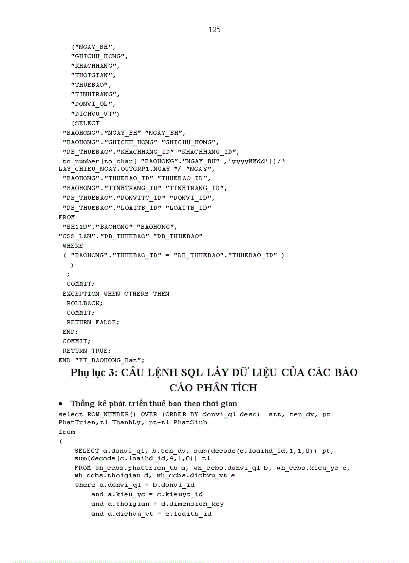 image for page Phân tích, thiết kế và triến khai DWH khách hàng sử dụng dịch vụ viễn thông.
