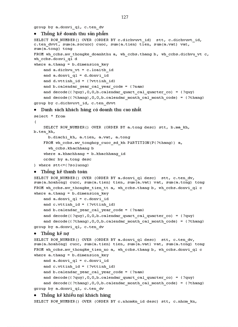 image for page Phân tích, thiết kế và triến khai DWH khách hàng sử dụng dịch vụ viễn thông.