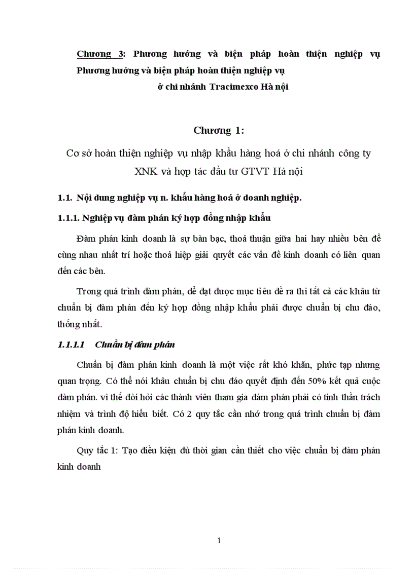 image for page Hoàn thiện nghiệp vụ nhập khẩu hàng hoá ở chi nhánh Tracimexco Hà nội