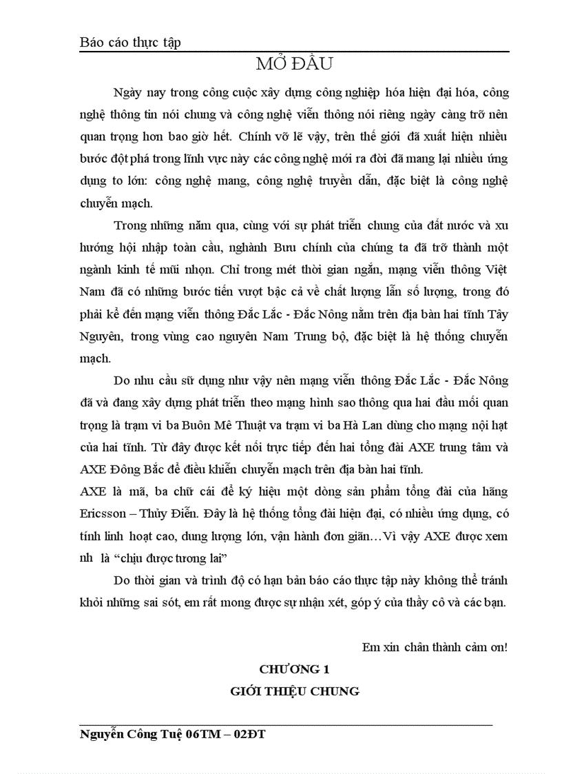 image for page Báo cáo thực tập mạng viễn thông Đắc Lắc - Đắc Nông