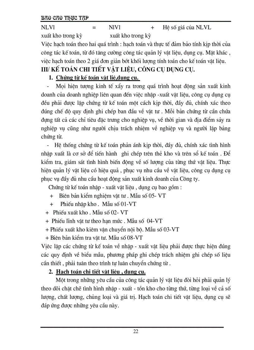 image for page Hạch toán vật liệu, công cụ dụng cụ của doanh nghiệp sản xuất.