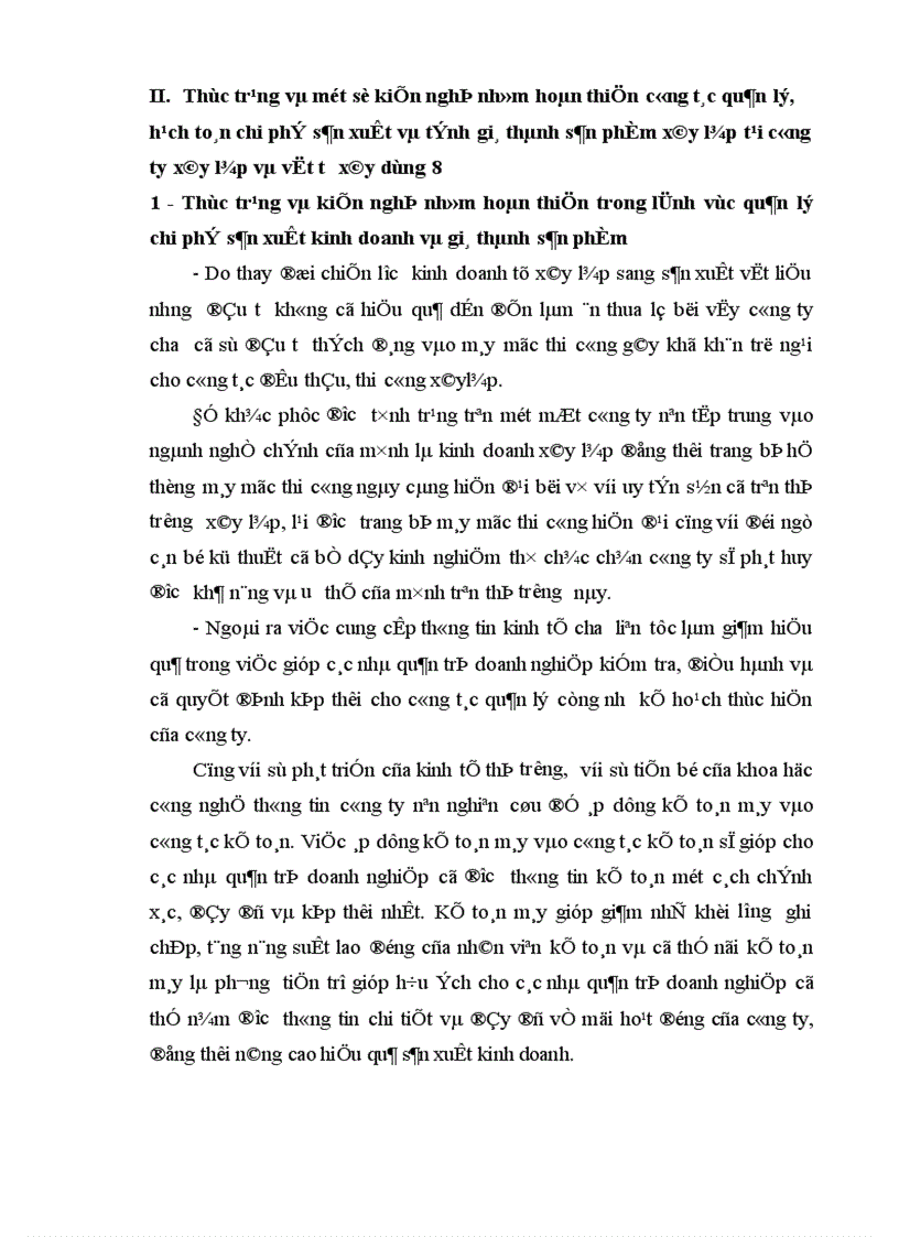 image for page Hoàn thiện hạch toán chi phí sản xuất và tính giá thành sản phẩm xây lắp tại công ty xây lắp và vật tư xây dựng 8