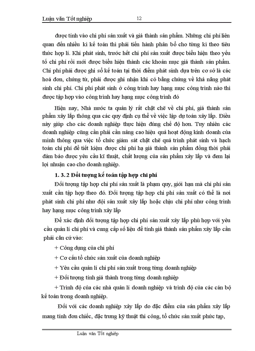 image for page Hoàn thiện công tác kế toán tập hợp chi phí sản xuất và tính giá thành sản phẩm xây lắp tại Xí nghiệp xây lắp H36