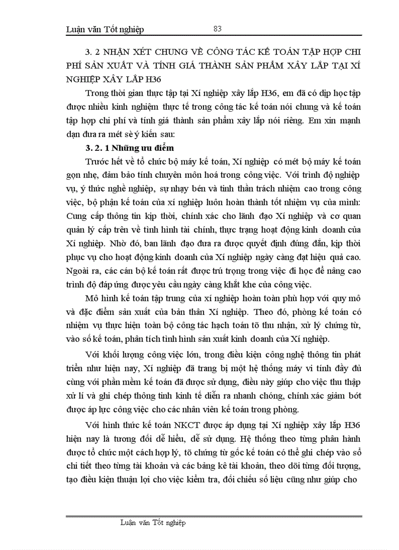 image for page Hoàn thiện công tác kế toán tập hợp chi phí sản xuất và tính giá thành sản phẩm xây lắp tại Xí nghiệp xây lắp H36