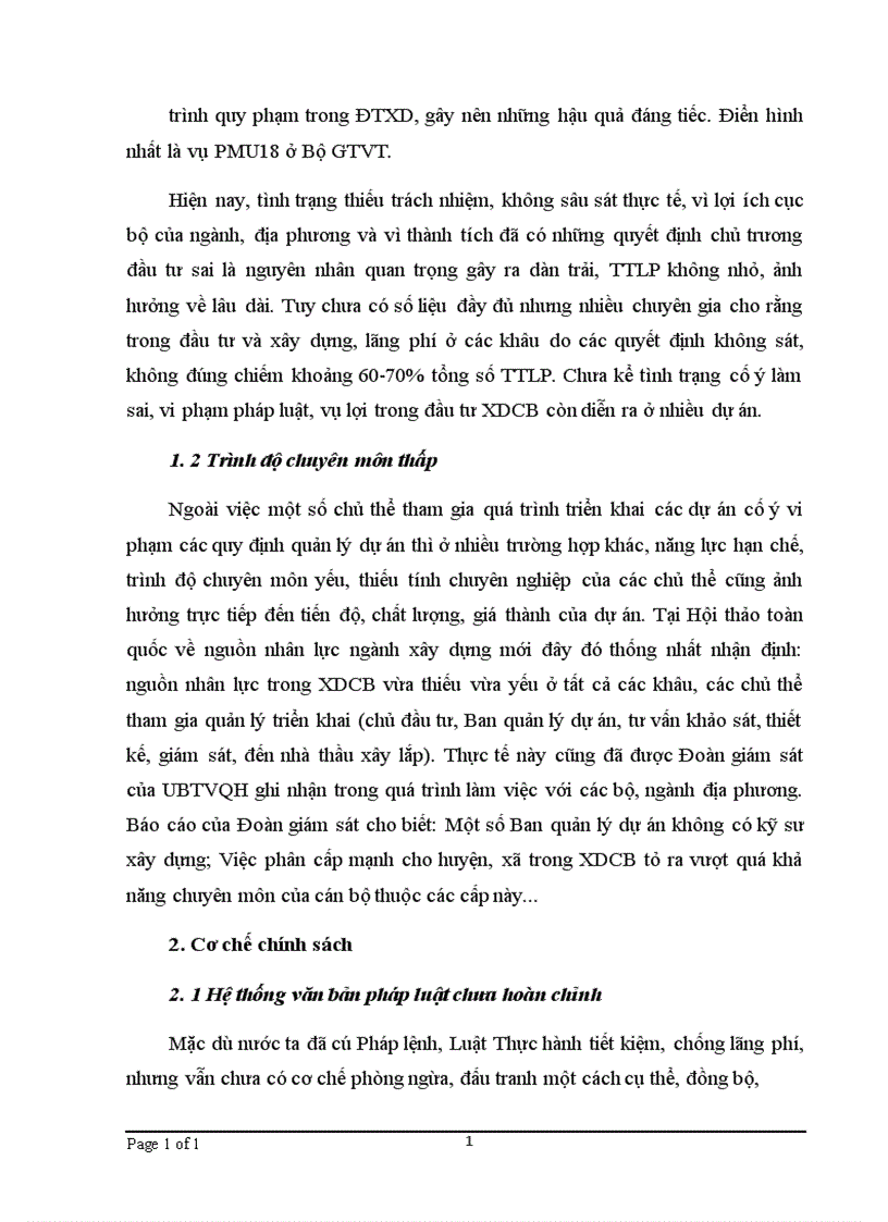 image for page Thất thoát, lãng phí trong đầu tư: thực trạng và giải pháp