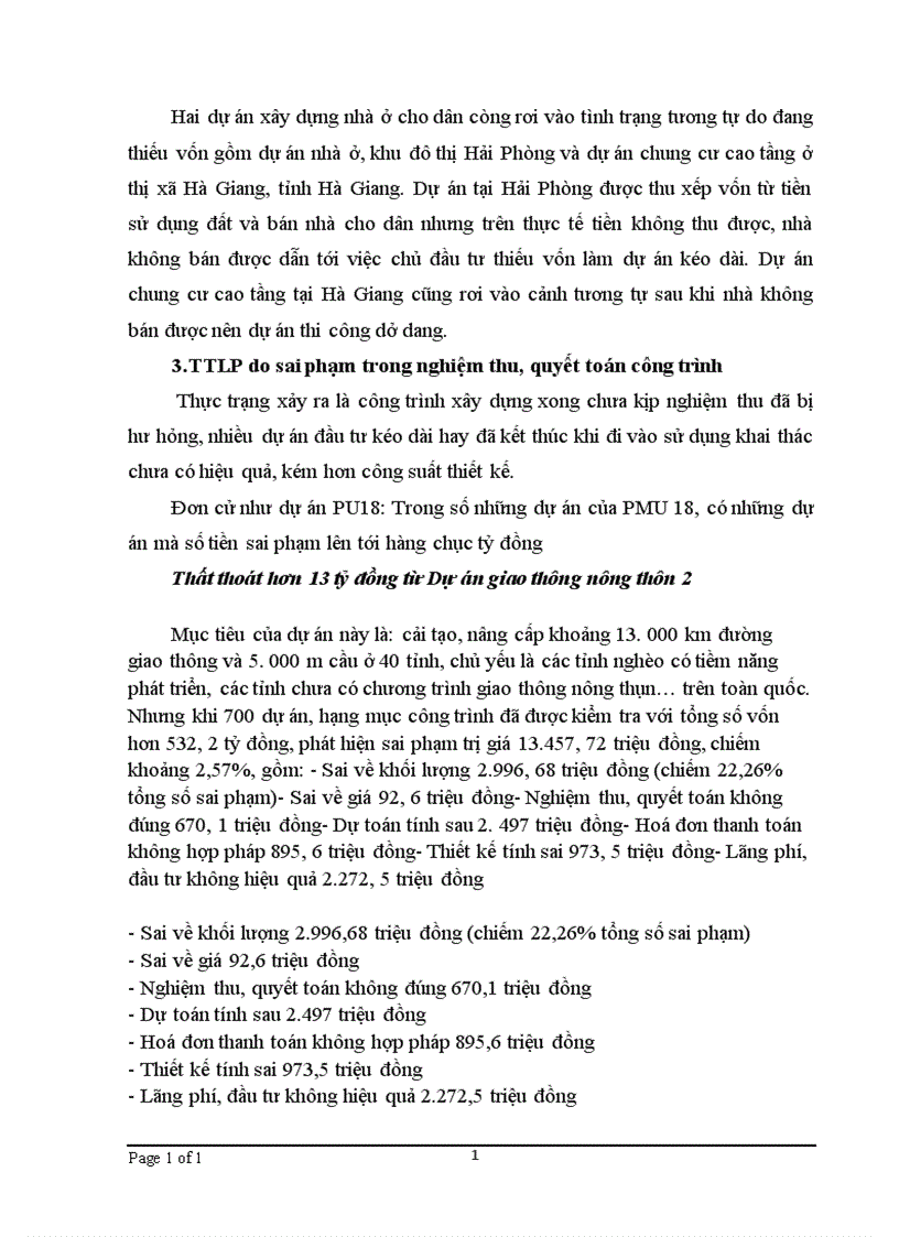 image for page Thất thoát, lãng phí trong đầu tư: thực trạng và giải pháp