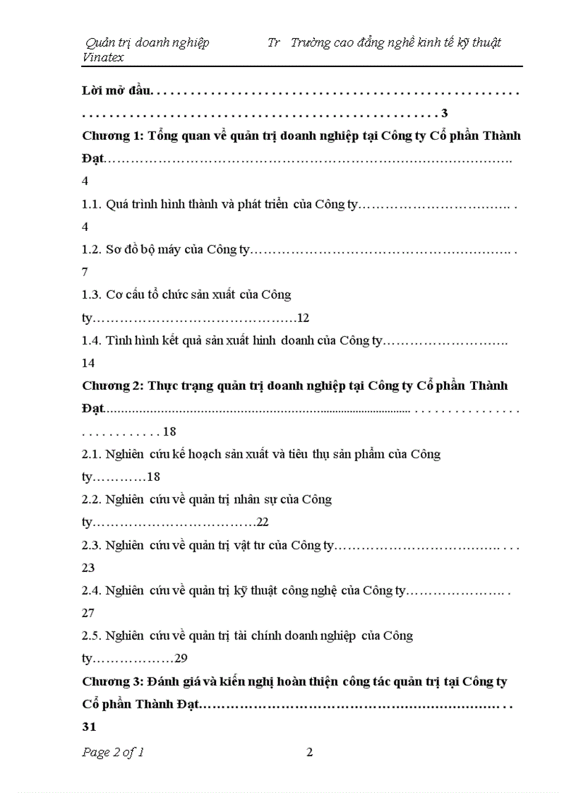 image for page Tổng quan quản trị doanh nghiệp tại Công ty Cổ phần Thành Đạt